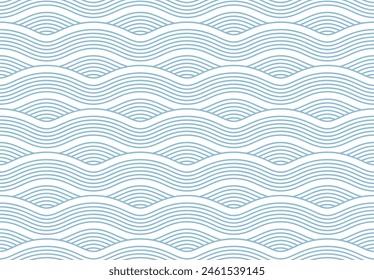 Seamless geometric pattern with waves