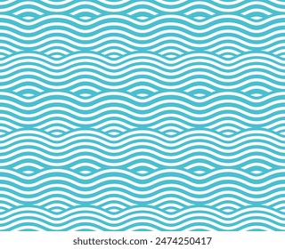 Seamless geometric pattern with waves