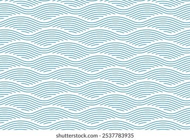 Seamless geometric pattern with waves