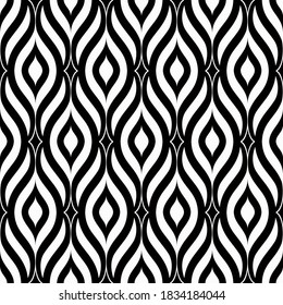 Seamless Geometric Pattern Waves Art Deco Stock Vector (Royalty Free ...