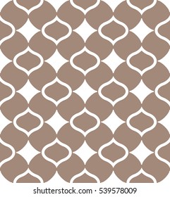 Seamless geometric pattern with wavy line. Vector art.
