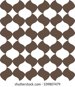 Seamless geometric pattern with wavy line. Vector art.