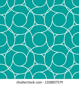 Seamless geometric pattern with wavy lines. Vector art.