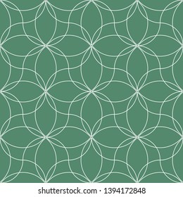 Seamless geometric pattern with wavy lines. Vector art.