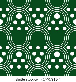 Seamless geometric pattern with wavy lines. Vector art.