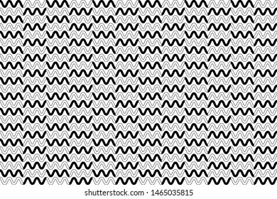 seamless geometric pattern. wavy lines on white background. vector, illustration