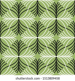 Seamless geometric pattern with wavy lines. Vector art.