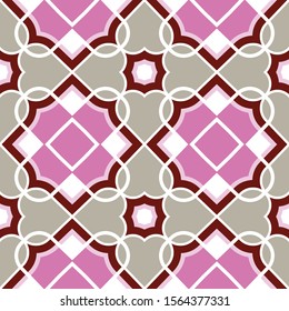Seamless geometric pattern with wavy lines. Vector art.