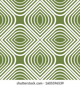 Seamless geometric pattern with wavy lines. Vector art.