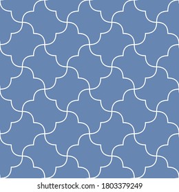 Seamless geometric pattern with wavy lines. Vector art.
