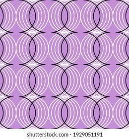 Seamless geometric pattern with wavy lines. Vector art.
