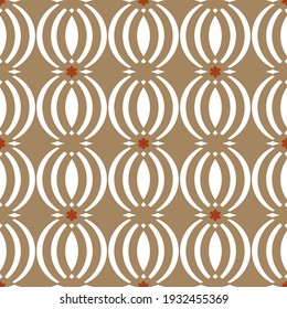 Seamless geometric pattern with wavy lines. Vector art.