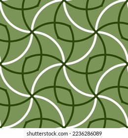 Seamless geometric pattern with wavy lines. Vector art.