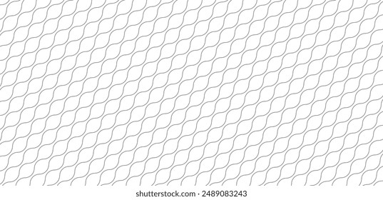 Seamless geometric pattern with wavy lines vector illustration.