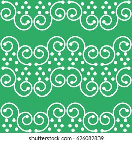 Seamless geometric pattern with wavy lines. Vector art.