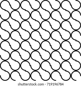 Seamless geometric pattern with wavy lines. Graphic design. Vector background for print, textile, wrapping and decoration 
