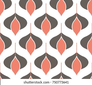 Seamless geometric pattern with wavy lines. Vector art.
