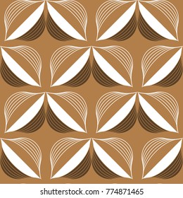 Seamless geometric pattern with wavy lines. Vector art.