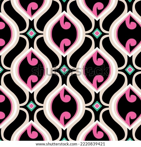 Seamless geometric pattern with wavy lines