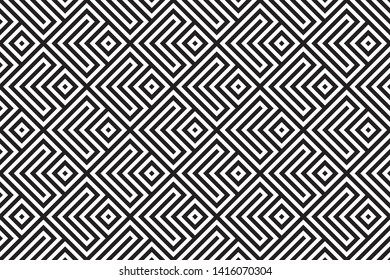 seamless geometric pattern. white and black stripes rectangular shape alternately. background, vector, illustration