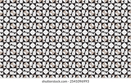 Padrão geométrico contínuo de triângulos brancos, pretos e levemente cinzas. Perfeito para impressão, fundos de design, papel de parede e azulejos, embrulho para presente