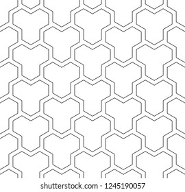 Seamless geometric pattern. White textured background. Vector art.