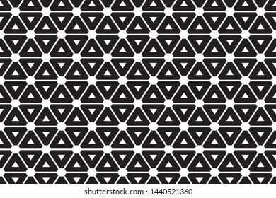 seamless geometric pattern white-black 
 triangle background, vector, illustration
