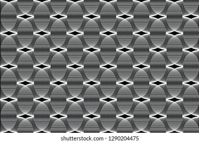 seamless geometric pattern white-gray line background, vector, illustration