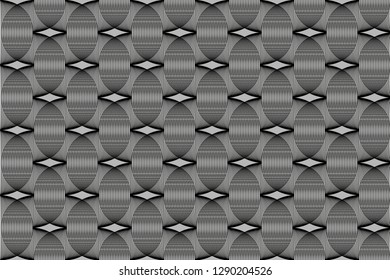 seamless geometric pattern white-gray line background, vector, illustration