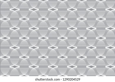 seamless geometric pattern white-gray line background, vector, illustration
