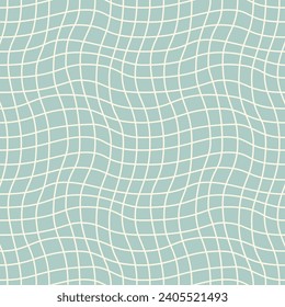 Seamless geometric pattern with woven wavy lines