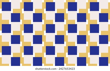 seamless geometric pattern yellow blue rectangular block, seamless pattern, Abstract seamless geometric pattern. Geometry gold, blue, and pink triangles grid texture. Chic mosaic block
