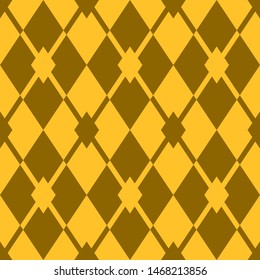 Seamless geometric pattern in yellow and brown colors. Vector design.