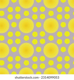 seamless geometric pattern yellow circles on gray background vector - Powered by Shutterstock - Get 15% off with code: PIKWIZARD15