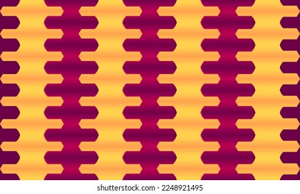 Patrón geométrico sin soldadura con ilustración de fondo amarillo y rojo