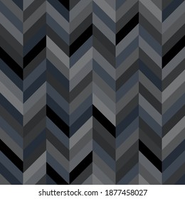 Seamless geometric pattern. Zig zag chevron shape background, blue tone set. Vector illustration.