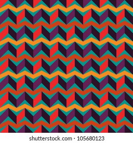 Seamless geometric pattern with zigzags. Can be used in textiles, for book design, website background.