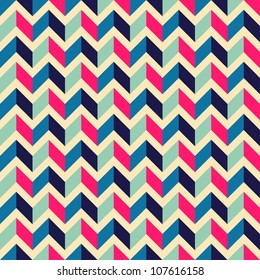 Seamless geometric pattern with zigzags. Can be used in textiles, for book design, website background.