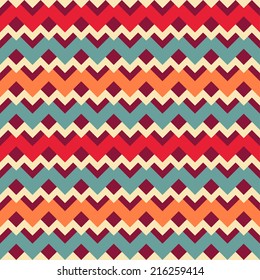 Seamless geometric pattern with zigzags. Can be used in textiles, for book design, website background.