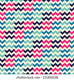 Seamless geometric pattern with zigzags. Can be used in textiles, for book design, website background.
