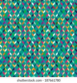 Seamless geometric pattern with zigzags and rhombus. Can be used in textiles, for book design, website background.