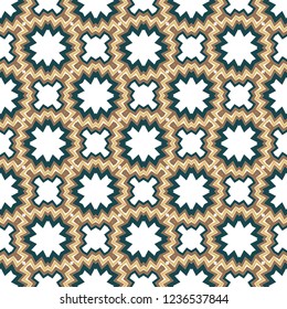 Seamless geometric Pattern with Zigzags, Triangles. For Textiles, Book design, Background. Vector Illustration
