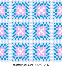 Seamless geometric Pattern with Zigzags, Triangles. For Textiles, Book design, Background. Vector Illustration