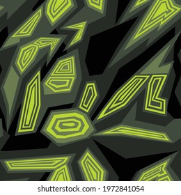 Seamless geometric pattern.Abstract camo. Racing background of spots. Print vinyl  and decal. Vector illustration