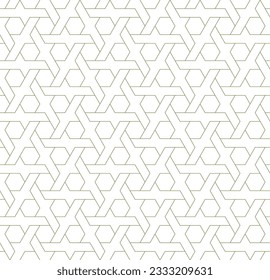 Seamless geometric pattern.Arabic style. Brown color lines