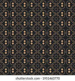 Seamless geometric pattern.Background with golden elements vertically. 
Endless texture of circles and lines. Surface for textiles, paper, wallpaper, industrial items.Vector illustration. 