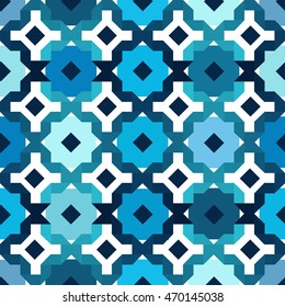 Seamless geometric pattern.Colorful vector abstract print.Textile texture