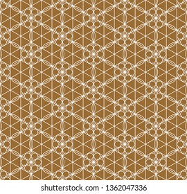 Seamless  geometric pattern.Golden color background.Average lines.For template,fabric,textile,wrapping paper,laser cutting and engraving.