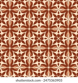 Seamless geometric patterns beautiful flower vector template