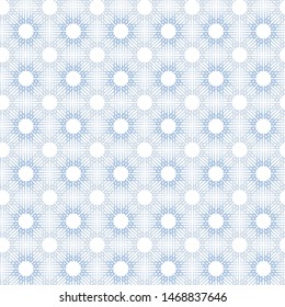 Seamless geometric patterns blue stripe motifs